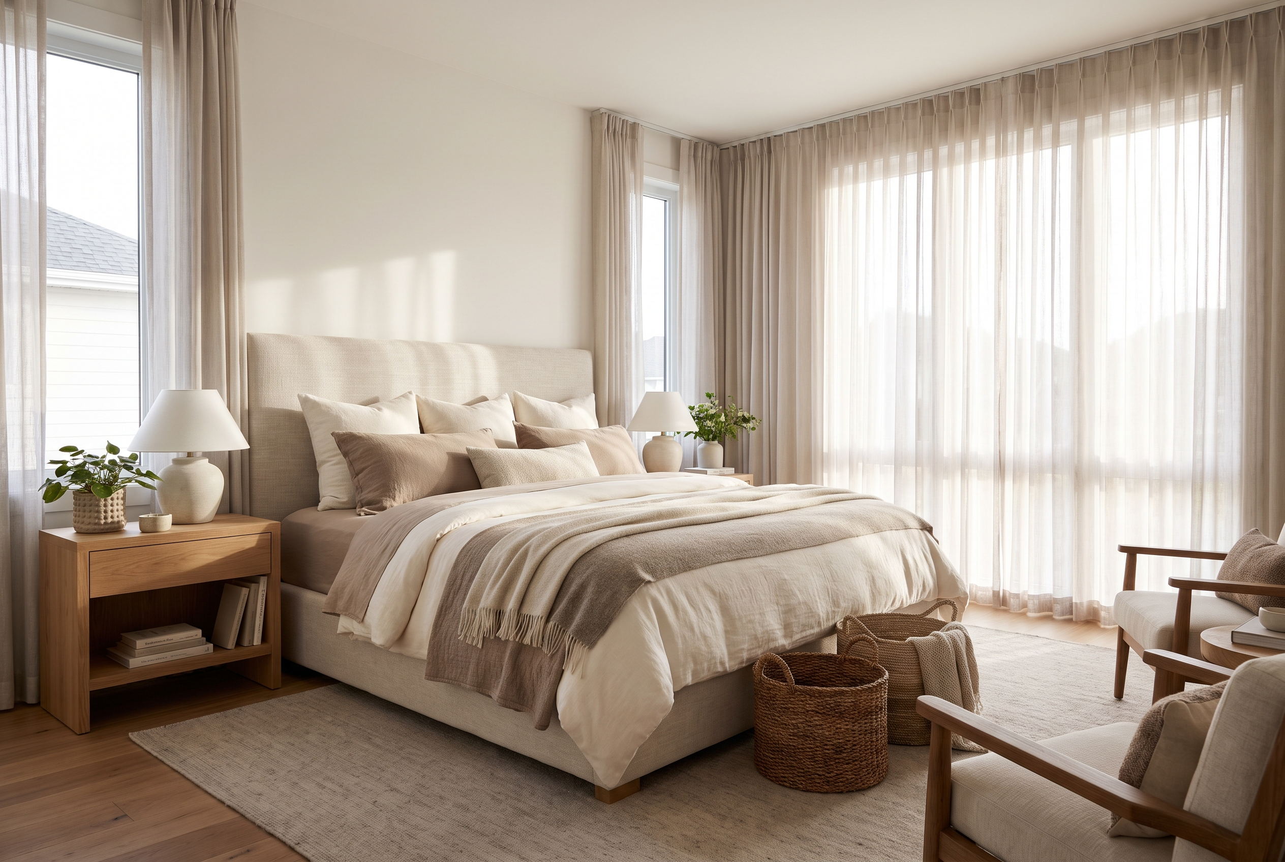 Comfortable guest suite bedroom